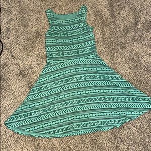 Teal and black dress